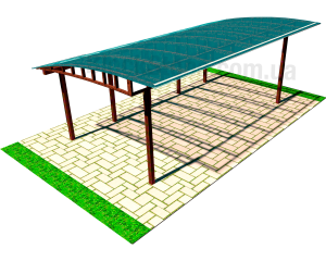 Заказать навес в Запорожье односкатный